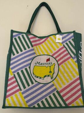 2026 New Design Masters Jute Tote Bag Beach Golf Augusta National New with Tags